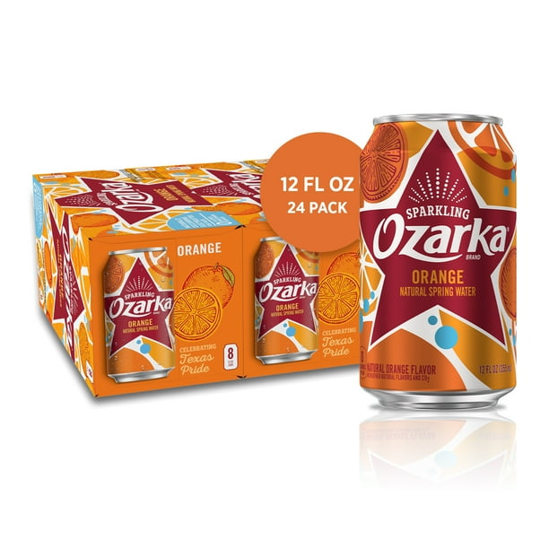 Ozarka Sparkling Water, Orange, 12 oz. Cans (24 Count) - Walmart.com ...