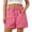 #269-Pink, variant on Women's High Waist Beach Shorts Elastic Waistband Striped Drawstring Pocket Casual Summer Short Pants for Vacation Seaside Leisure