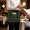 Emerald, Moss, Gold, Forest Green, variant on Green Spiders Halloween Waitress Apron with 3 Pockets, Vintage Floral Middle Century Server Aprons Waterproof Kitchen Restaurant Half Waist Apron for Men Women