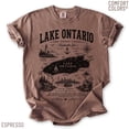 thumbnail image 4 of Lake Ontario Map Shirt Great Lakes Apparel Freshwater Sea Shirt Navy Ontario Canada Tee Lighthouse Graphic Top, 4 of 9