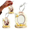 thumbnail image 2 of Halloween 4 PCS Photo Frame Ornaments, Pumpkin Hanging Picture Frame Keepsake Decor, Sweet Holiday Tabletop or Wall Display with Ribbon, Cute 3D Craft for Home Party Gift, 2 of 5