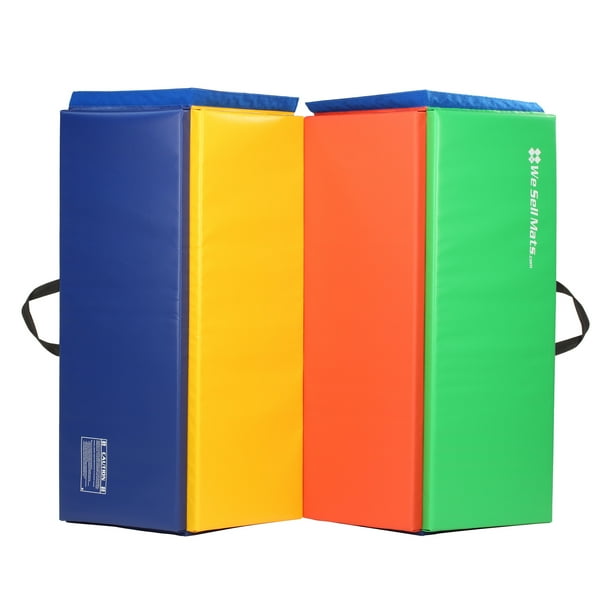 We Sell Mats Folding Personal Fitness Exercise Mat, 4' x 6' MultiColor