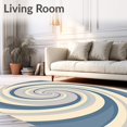 thumbnail image 2 of ODIKA 4'x6' Machine Washable Non-Slip Area Rug, Zen Wave Ripple Effect Tranquil Harmonious Balance High Traffic Rug, Blue, 659396, 2 of 7