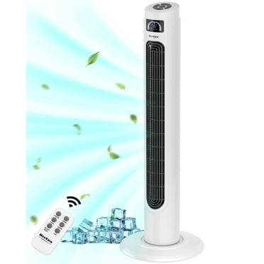 MaxKare 36" Tower Fan Oscillating Cooling Fan, Remote Control 3 Speeds 3 Wind Modes Timer, White