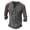 Grey, variant on Henley Shirts for Men Front Placket Button Down Retro Casual Long Sleeve Washed T Shirts for Men Renaissance Top