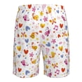 thumbnail image 6 of Kdxio Cartoon Birds & Flowers Pattern Mens Casual Shorts - Drawstring Summer Beach Sports Shorts for Men, 6 of 9
