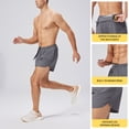 thumbnail image 5 of FEOYA Gym Sweat Shorts Mens Breathable Gym Shorts Summer Workout Shorts Elastic Waist Drawstring Running Shorts Activewear with Pockets for Athletic Sports Beach XL Gray, 5 of 9