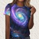 thumbnail image 4 of Blusas para las Mujeres Casual Manga Corta Cuello Redondo Impreso Suéter Camiseta de Moda Suave, 4 of 5