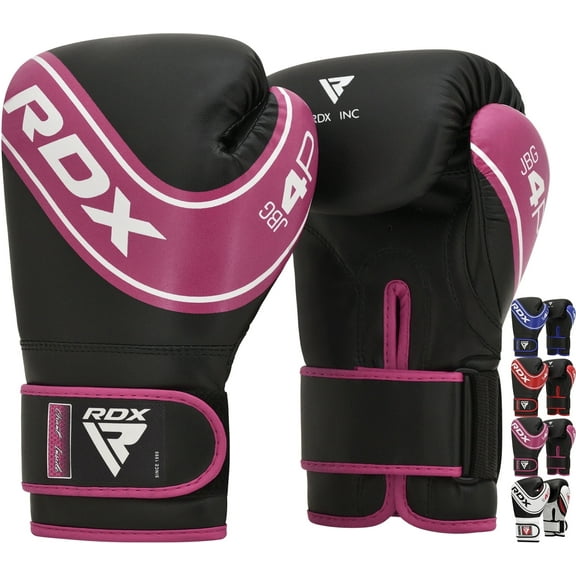 RDX Boxing Gloves for Kids, Maya Hide Leather Junior Champions Punching Training Gloves for Boxing, MMA, Muay Thai Gloves with Ventilated Palm