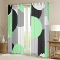 thumbnail image 2 of Castle Fairy Abstract Geometric Blackout Curtains Set of 2 (52x84 Each) for Women Men,Black Green Grey Window Curtains,Vintage Aesthetic Curtains and Drapes,Ultra Soft Home Decor, 2 of 6
