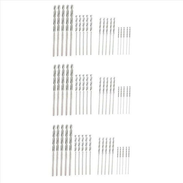 Juego de Brocas de Diamante, 60 Piezas, 4 TamañOs, 1 Mm, 1,5 Mm, 2 Mm, 2,5 Mm, JoyeríA con Punta Giratoria, Playa, Mar, Conchas de Vidrio, Piedras Preciosas, Lapidario