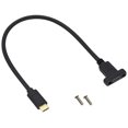 thumbnail image 1 of Cable adaptador USB tipo C 3.1 para montaje en panel AAOTOKK de 0,3 m, negro, 1 of 9