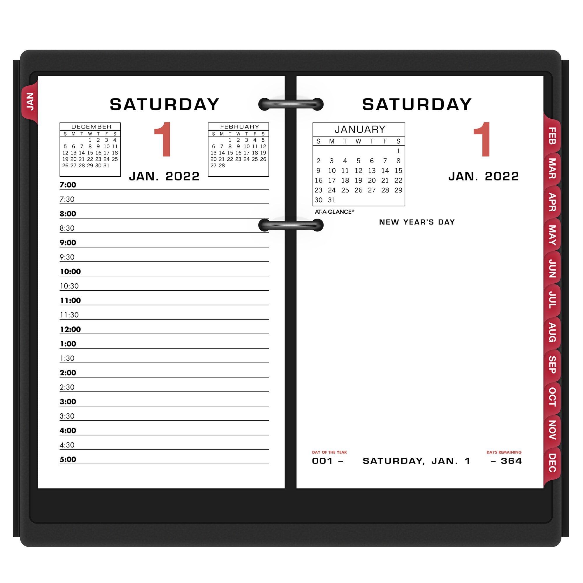 4-1/2 x 7-3/8 E712-50 AT-A-GLANCE Burkharts Day Counter Daily Desk Calendar Refill 2017