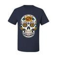 thumbnail image 2 of Wild Bobby Day Of The Dead Sugar Skull Pop Culture Men Graphic Tee, Navy, XX-Large, 2 of 5