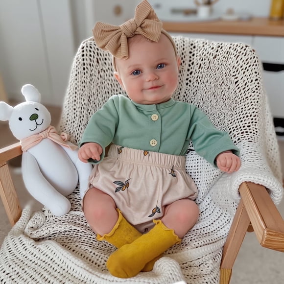 Muñeca bebé reborn de 20 pulgadas con cuerpo suave de tela, recién nacida, incluye accesorios y caja de regalo, para niños de 3 años en adelante.