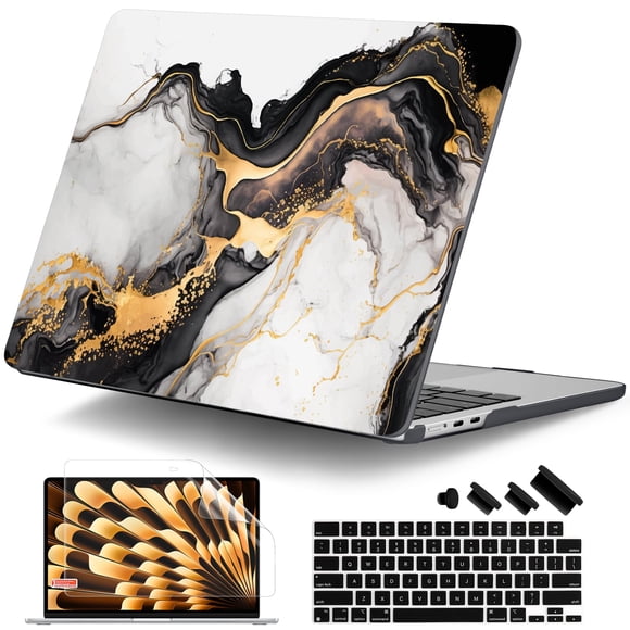 Funda DONGKE para MacBook Air M4 de 13,6 pulgadas con Touch ID, color mármol