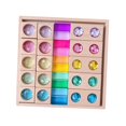 thumbnail image 4 of Bloques de Gemas de Madera Acrílica, Bloques de Construcción de Piedras Preciosas, Juego Abierto, Regalo Ideal, Coordinación Mano-ojo, Juguete Apilabl, 4 of 8