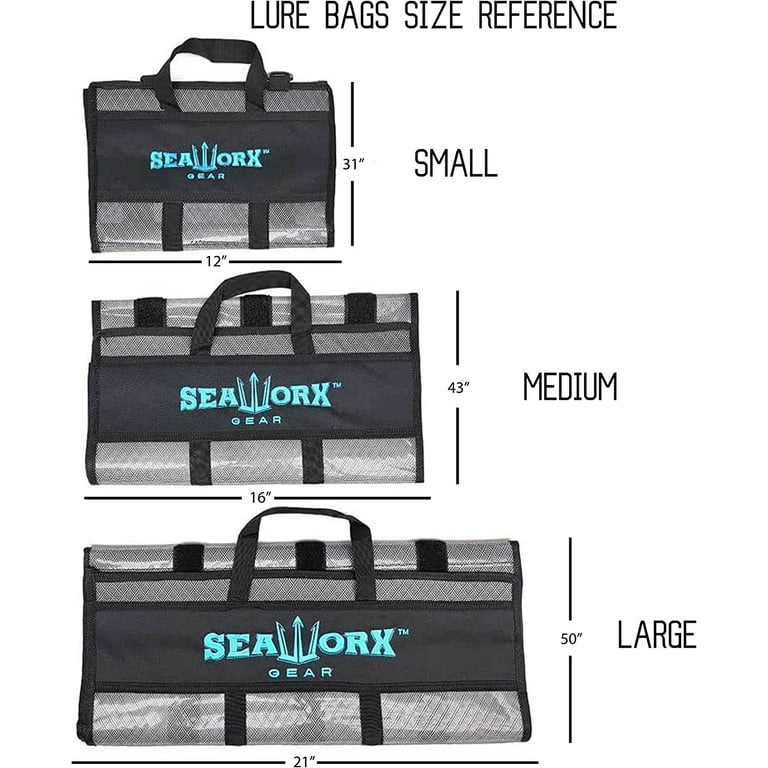 Seaworx Small Lure Bag, 6 pocket, 31 x 12 - High-Quality Tackle Box -  Heavy Duty Fishing Bag