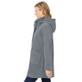 thumbnail image 3 of Woman Within Plus Size Hooded A-Line Fleece Coat, 3 of 6