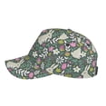 thumbnail image 5 of Kdxio Unisex Retro Bunny Floral Pattern Baseball Cap Unisex Washed Classic Adjustable Hat, 5 of 8
