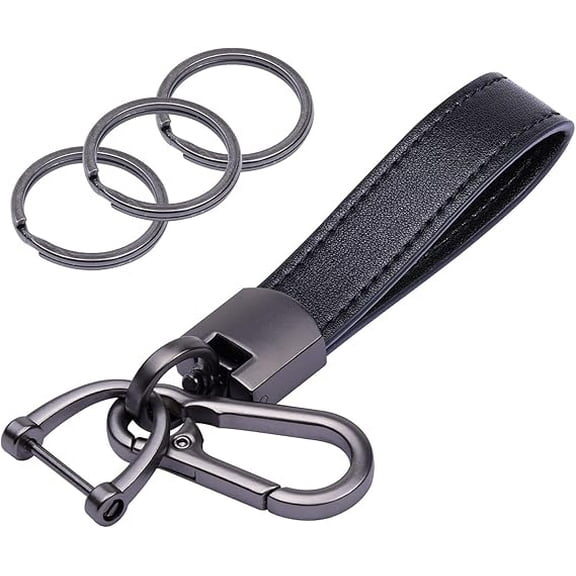 Genuine Leather Car Keychain, Key Fob Key Chain for Men and Women