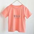 thumbnail image 4 of Gubotare Shirt for Girls Girls' Tees Short Sleeve T Shirt Casual Graphic Summer Crewneck Tops (Orange,Size 7-8 Years), 4 of 5