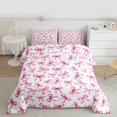 thumbnail image 2 of Castle Fairy Kawaii Bowknot Girl Full Size Comforter Sets 3-Piece,Dreamy Princess Bedding Comforter Set,Cute Pink Bow Lightweight Bedding Sets,Lightweight Room Decor,Reversible, 2 of 8