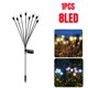 thumbnail image 1 of Luces Led solares de jardín para exteriores, luz de luciérnaga Solar impermeable de alta flexibilidad, luces oscilantes para césped, valla de camino de Patio, 6/8/10 Led, 1 of 4
