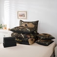 thumbnail image 6 of Manfei Natural Wolf 7-Piece Twin Bedding,Rustic Farmhouse Cabin Bedding Comforter Set,Brown,Black Reversible, 6 of 7
