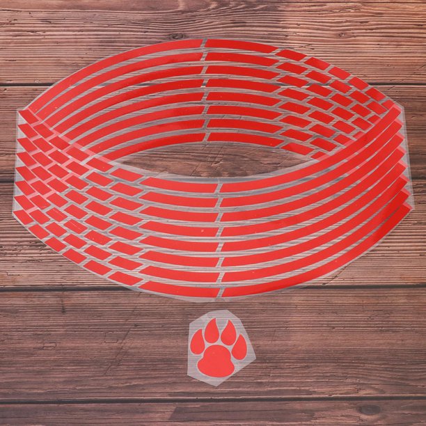 ADDHAT 2Ud Calcomanías Para Llantas De Motocicleta Rojo Con Adhesivo Doble Para Estilo Y Protección
