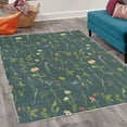 thumbnail image 2 of Floral Decorative Rug, Spring Season Themed Watercolors Painting of Herbs Flowers Botany Garden Art, Quality Carpet for Bedroom Dorm and Living Room, 6 Sizes, Teal Champagne, by Ambesonne, 2 of 4