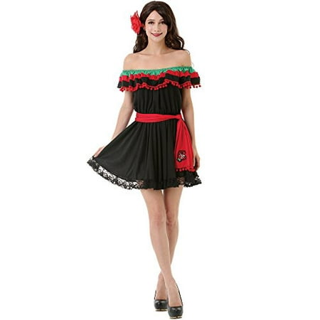 Boo! Inc. Women's Halloween Costume Flamenco Dancer Dress