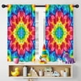 thumbnail image 5 of Blackout Kids Curtains,Colorful Tie Dye Mandala Pattern Childrens Insulated Curtains Set Of 2,Bedroom Essentials,Toddler Room Decor 42"x54", 5 of 5