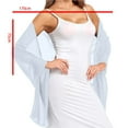thumbnail image 2 of Cuekondy Silk Scarves for Evening Gown Shawl Women's Chiffon Shawl Wedding Shawl Formal Gown Shawl Bride Bridesmaid Shawl Soft Scarf Blue Silk Scarves, 2 of 2
