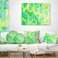 thumbnail image 3 of Designart Vibrant Green Fractal Flower Design - Abstract Throw Pillow - 18x18, 3 of 4