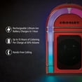 thumbnail image 2 of Crosley Mini Jukebox Retro Portable Bluetooth Speaker with LED Lights and Microphone, Vintage, 2 of 16