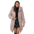 thumbnail image 2 of Pyhlmscde Women's Long Knee Down Cotton Slim Hooded Shoulder Cotton Coat, Winter Jackets for Women, Coats for Women, Womens Coats, 2 of 6