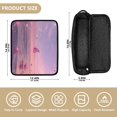 thumbnail image 3 of Hair Tools Travel Bag Heat-Resistant Curling Iron Organizer Bag with Detachable Heatproof Mat Travel Storage Case Pink Butterflies Flying, 3 of 8