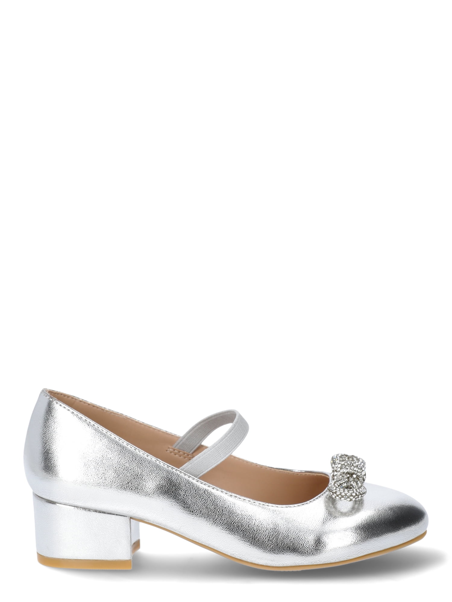 Wonder Nation Little Girl & Big Girl Rhinestone Bow Dress Heel