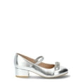 thumbnail image 2 of Wonder Nation Little Girl & Big Girl Rhinestone Bow Dress Heel, 2 of 5