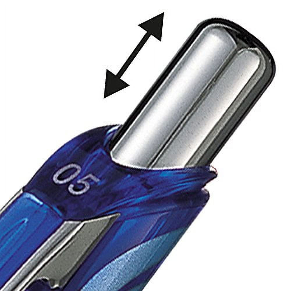 Pentel Energel Xm Gel Rollerball Retractable Pen 0.5 mm Tip 0.25 mm Line - Blue Ref BLN75-C (Pack of 12)