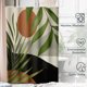 thumbnail image 3 of 72Wx72L pulgadas Verde hoja Tropical Bohemia baño Cortina de ducha Planta accesorios de baño simple y colorido, 3 of 5