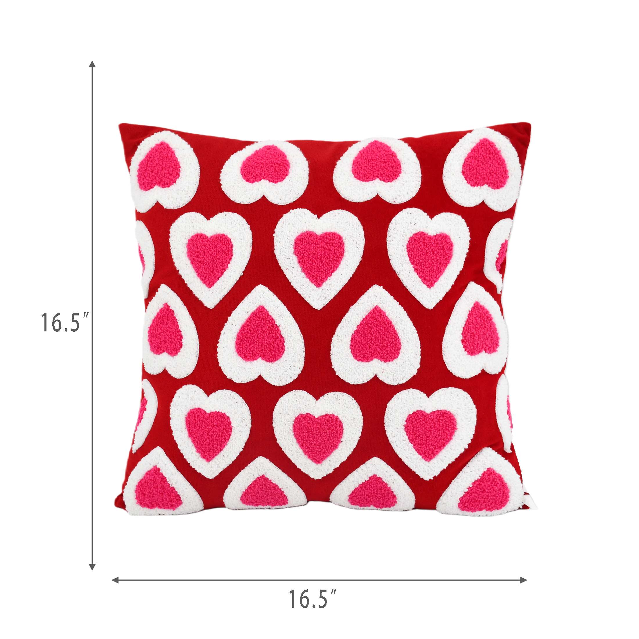 Checkered Heart Decorative Pillow, Multicolor, Valentine's Day by Way To Celebrate