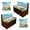 Beach Starfish Palm, variant on SCRAWLGOD 6 Pcs Stretch RV Dinette Cushion Covers Anti-Slip Camper Couch Cushion Slipcovers Replacement Furniture Protector for RV Interior Decor, Coastal Starfish Conch Sky