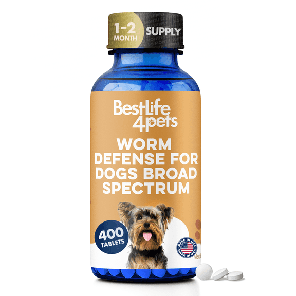 BestLife4Pets Worm Defense for Dogs – Natural Broad Spectrum Supplement to Help Remove Worm Infestations