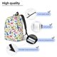 thumbnail image 3 of Disketp Cute Dinosaur print Canvas Backpack Lightweight Travel Daypack Student Rucksack Laptop Backpack-Small, 3 of 5