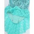 thumbnail image 7 of iEFiEL Kids Girls Floral Lace Dance Leotard Dress Sequins Ice Skating Ballet Dance Dress, 7 of 7