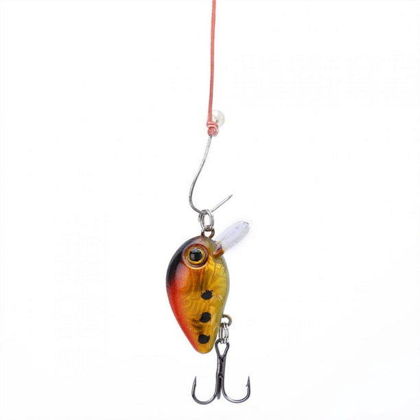 Garosa mini fishing lures, crankbait,5pcs 3cm 3D Holographic Eyes Mini Fishing  Lures Floating Micro Bass Bait Crankbait Treble Hook 