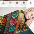 thumbnail image 3 of Orinice Calavera Skull Sombrero Warm Lightweight Blanket Soft Fleece Blankets for All Seasons, Exquisite Gifts, Multiple Sizes Available 50x60in, 3 of 6