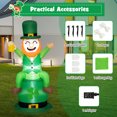 thumbnail image 6 of Resenkos 5 Feet St Patrick's Day Inflatable Decoration Leprechaun Sitting on Hat, 6 of 8